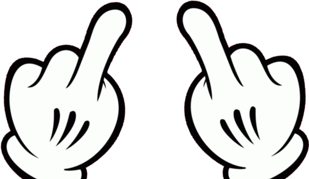 Mickey Mouse Hands Pointing Up PNG Image