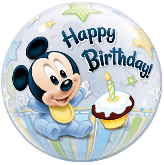 Mickey Mouse Happy Birthday Celebration PNG Image