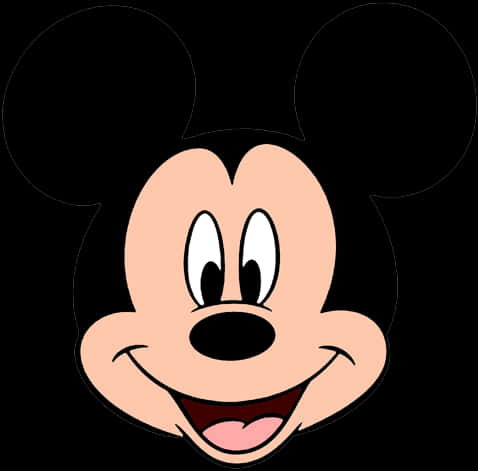 Mickey Mouse Iconic Face Graphic PNG Image