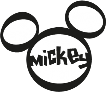 Mickey Mouse Logo Stylized PNG Image