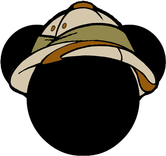 Mickey Mouse Safari Hat Vector PNG Image