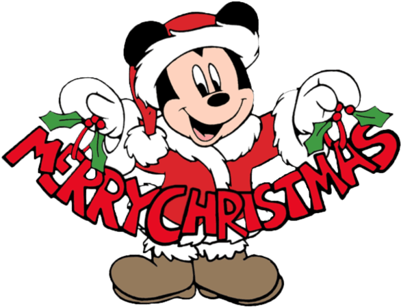 Mickey Mouse Santa Christmas Clip Art PNG Image