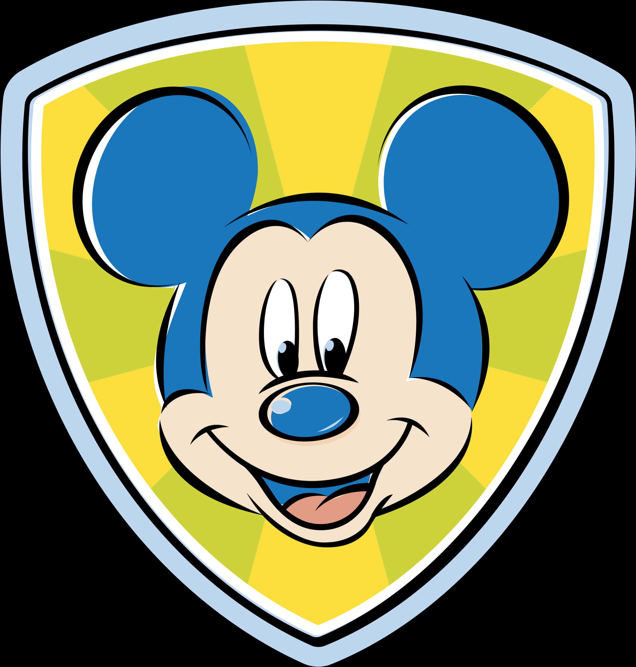 Mickey Mouse Shield Face Graphic PNG Image