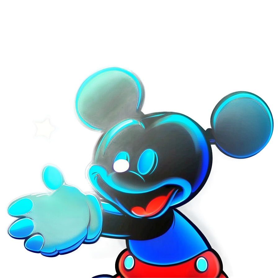 Mickey Mouse Silhouette Wallpaper Png Alb PNG Image