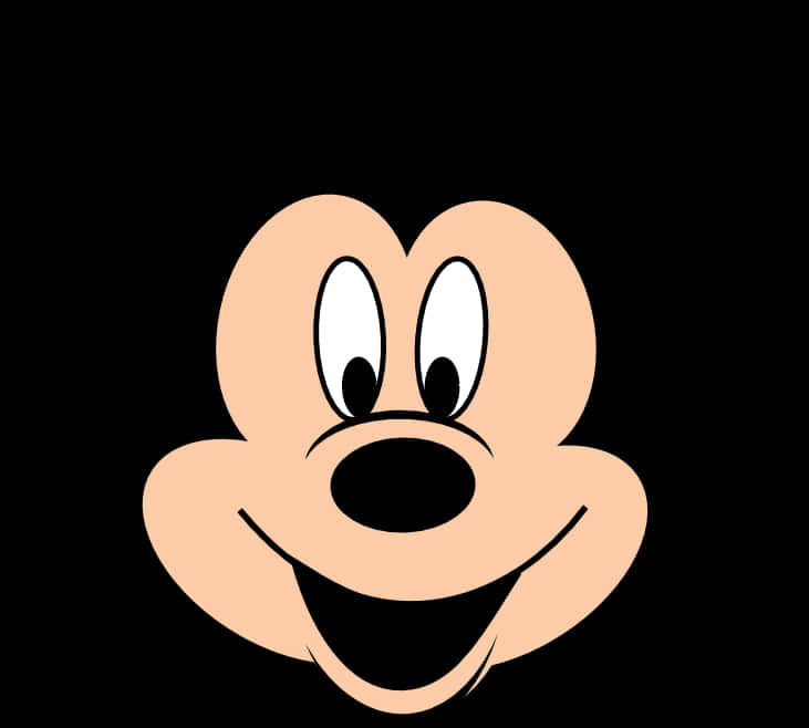 Mickey_ Mouse_ Smiling_ Face_ Vector PNG Image