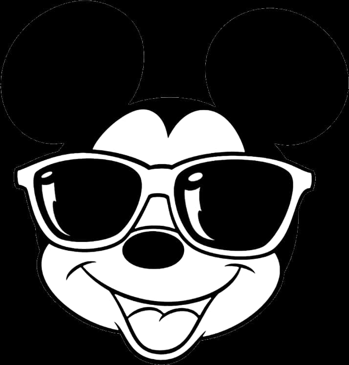 Mickey Mouse Sunglasses Vector PNG Image