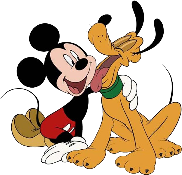 Mickey Mouseand Pluto Friendly Playtime PNG Image