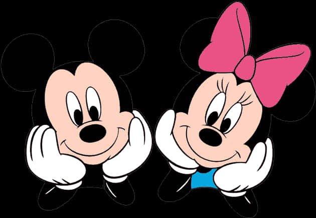 Mickeyand Minnie Faces PNG Image