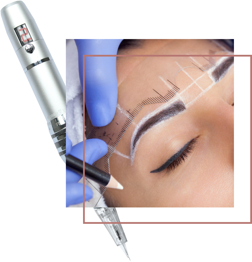 Microblading Eyebrow Enhancement Procedure PNG Image