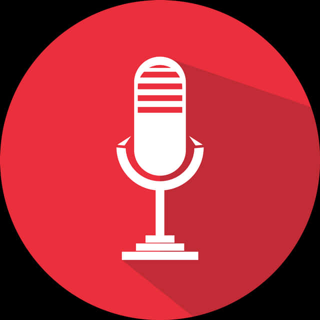 Microphone Icon Red Background PNG Image