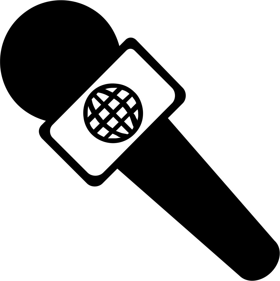 Microphone Icon Silhouette PNG Image