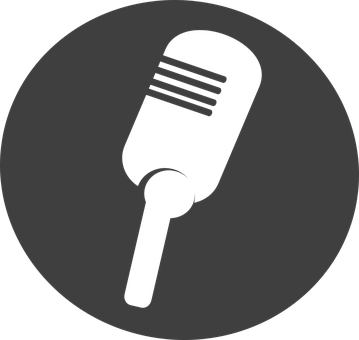 Microphone Icon Silhouette PNG Image