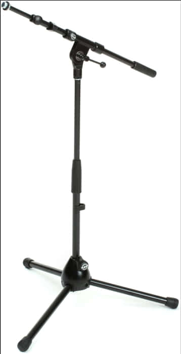 Microphone Stand Isolatedon White PNG Image