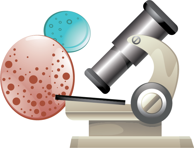 Microscopeand Cell Illustration PNG Image