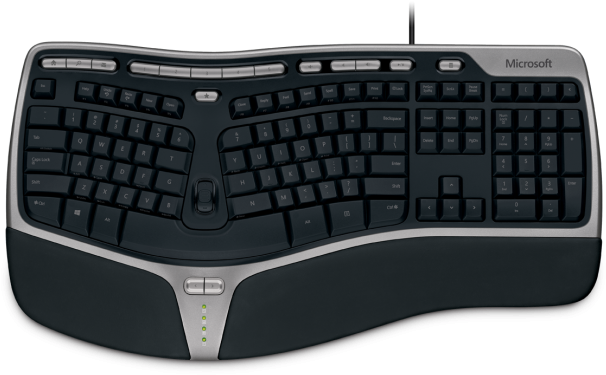 Microsoft Ergonomic Keyboard PNG Image