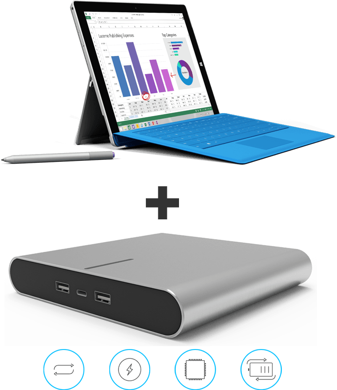 Microsoft Surface Proand Portable Battery Pack PNG Image