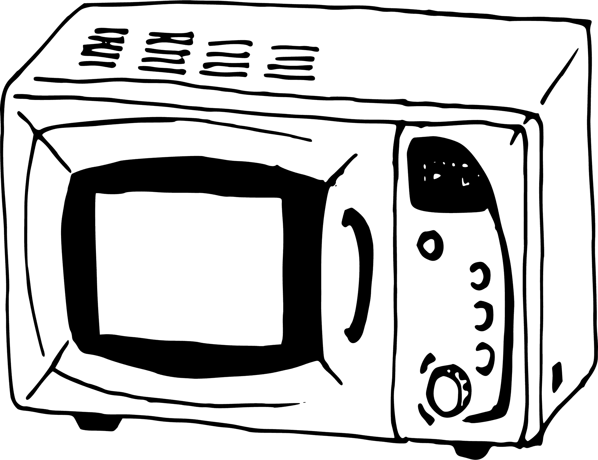 Microwave Oven Sketch.png PNG Image