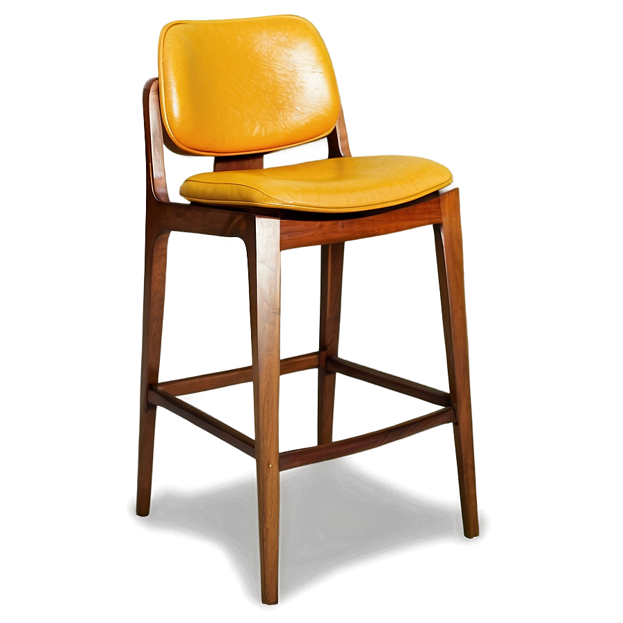 Mid-century Modern Barstool Png Qrv PNG Image