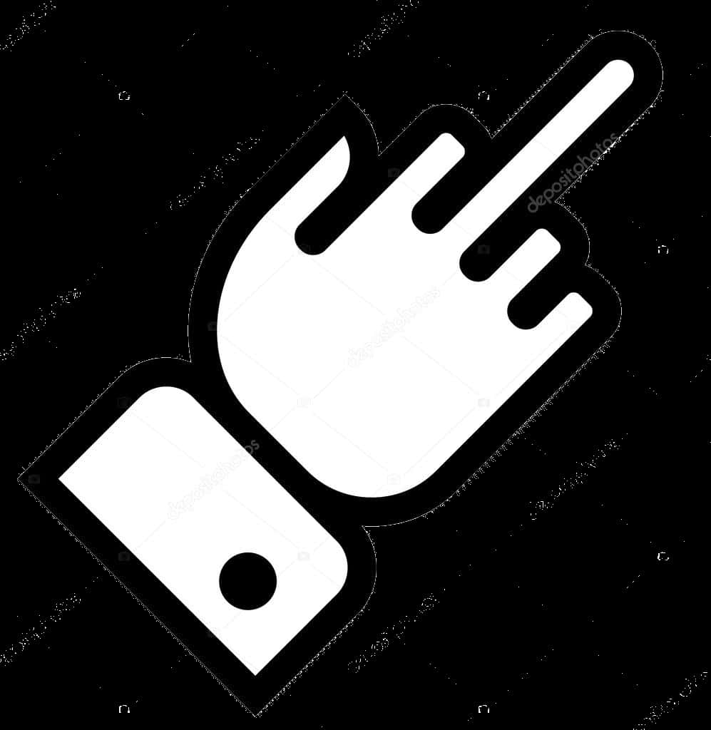 Middle Finger Icon Graphic PNG Image