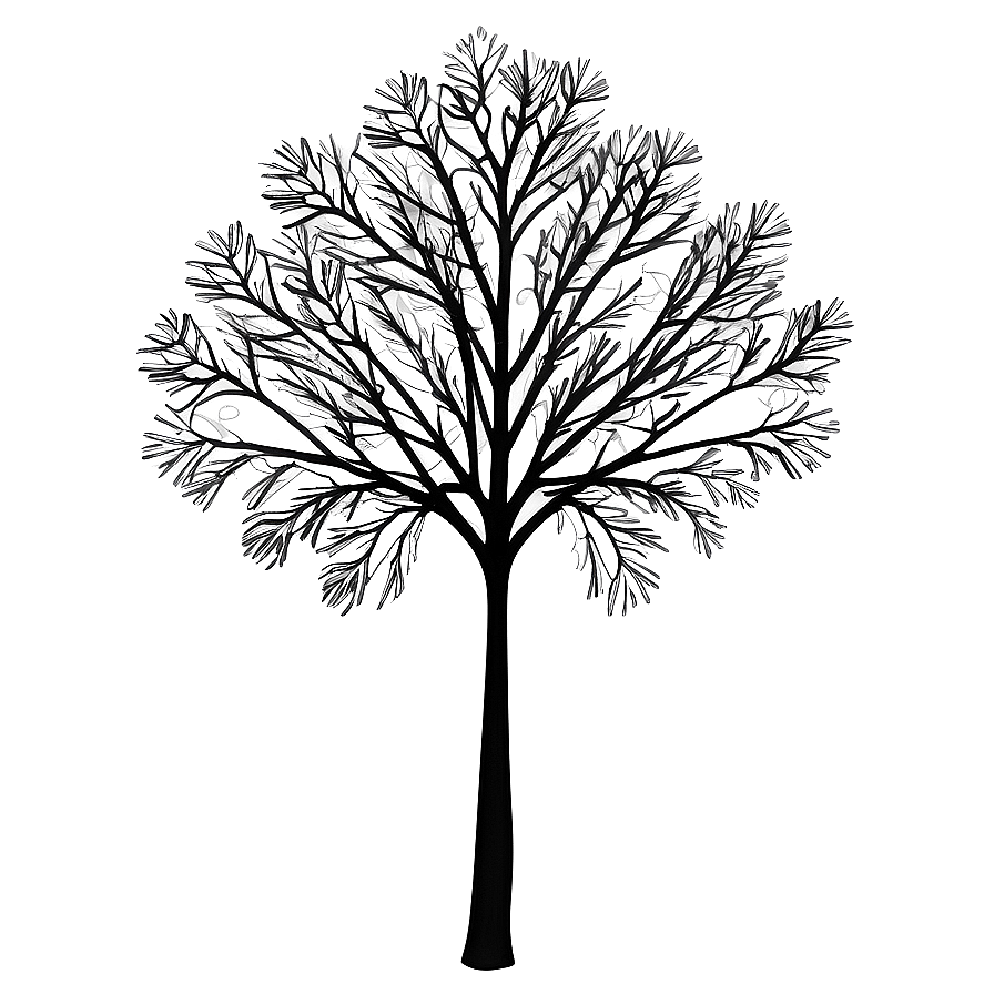 Midnight Black Tree Design Png Ewl PNG Image