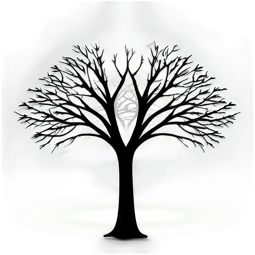 Midnight Black Tree Design Png Kee PNG Image