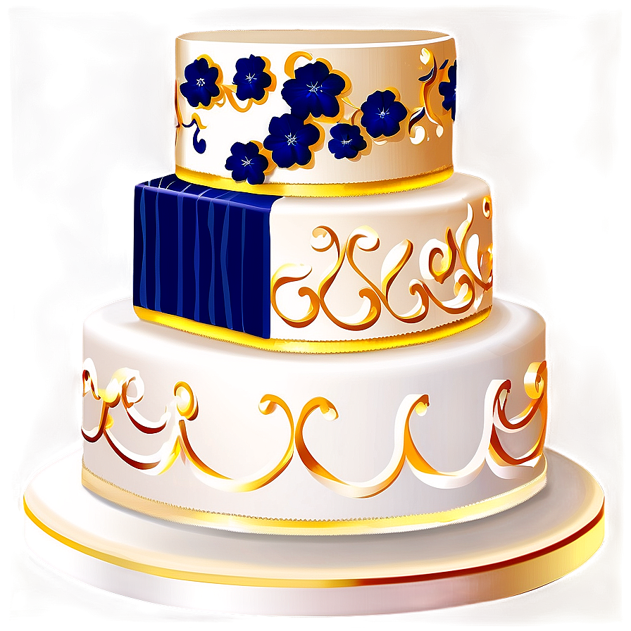 Midnight Blue Wedding Cake Png Scg PNG Image