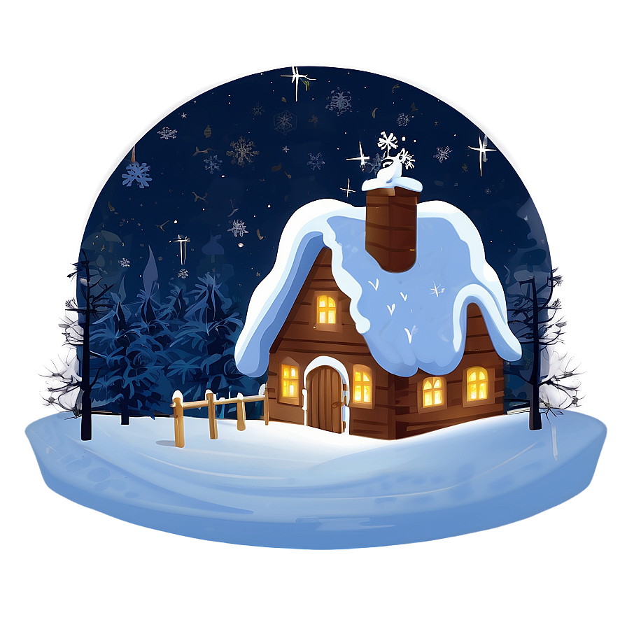 Midnight Christmas Snow Scene Png 93 PNG Image