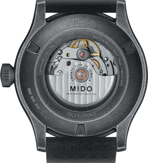 Mido Watch Movement Exposure PNG Image