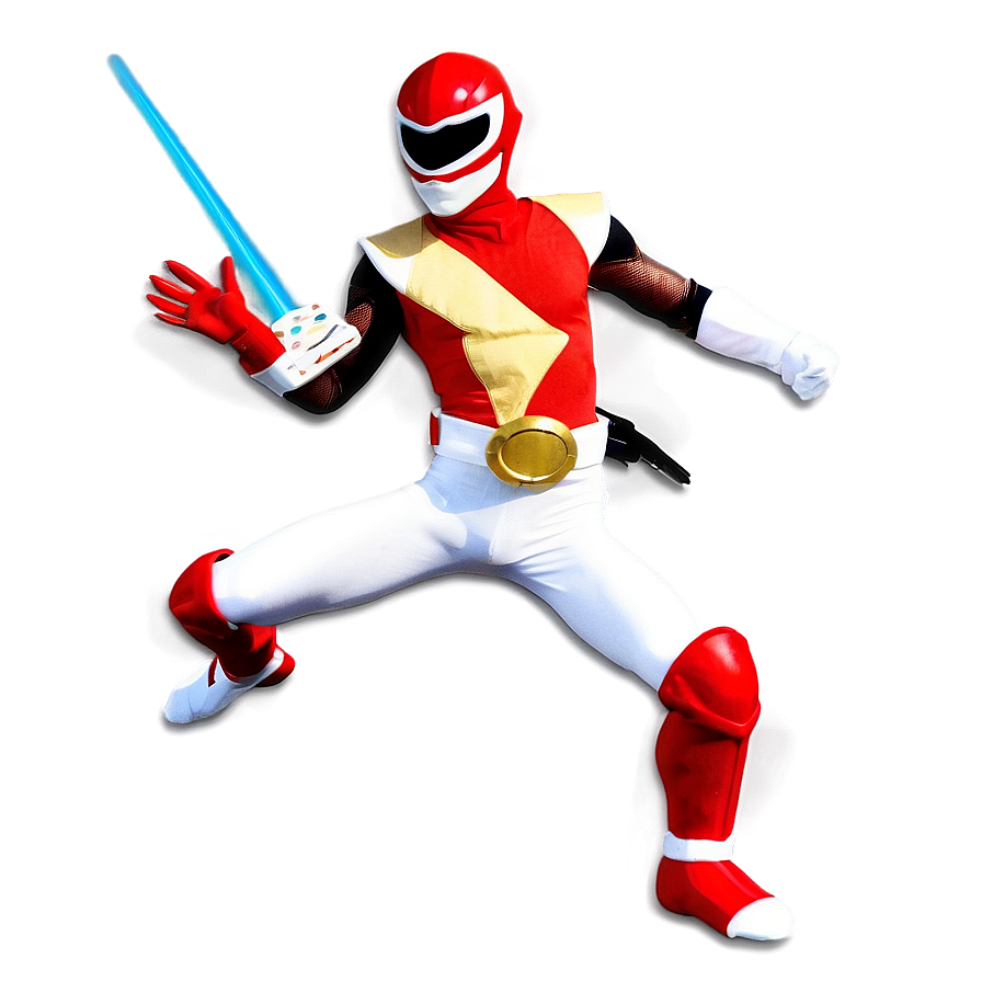 Mighty Red Ranger In Action Png 06292024 PNG Image