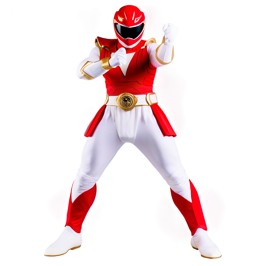 Mighty Red Ranger In Action Png Ipe63 PNG Image