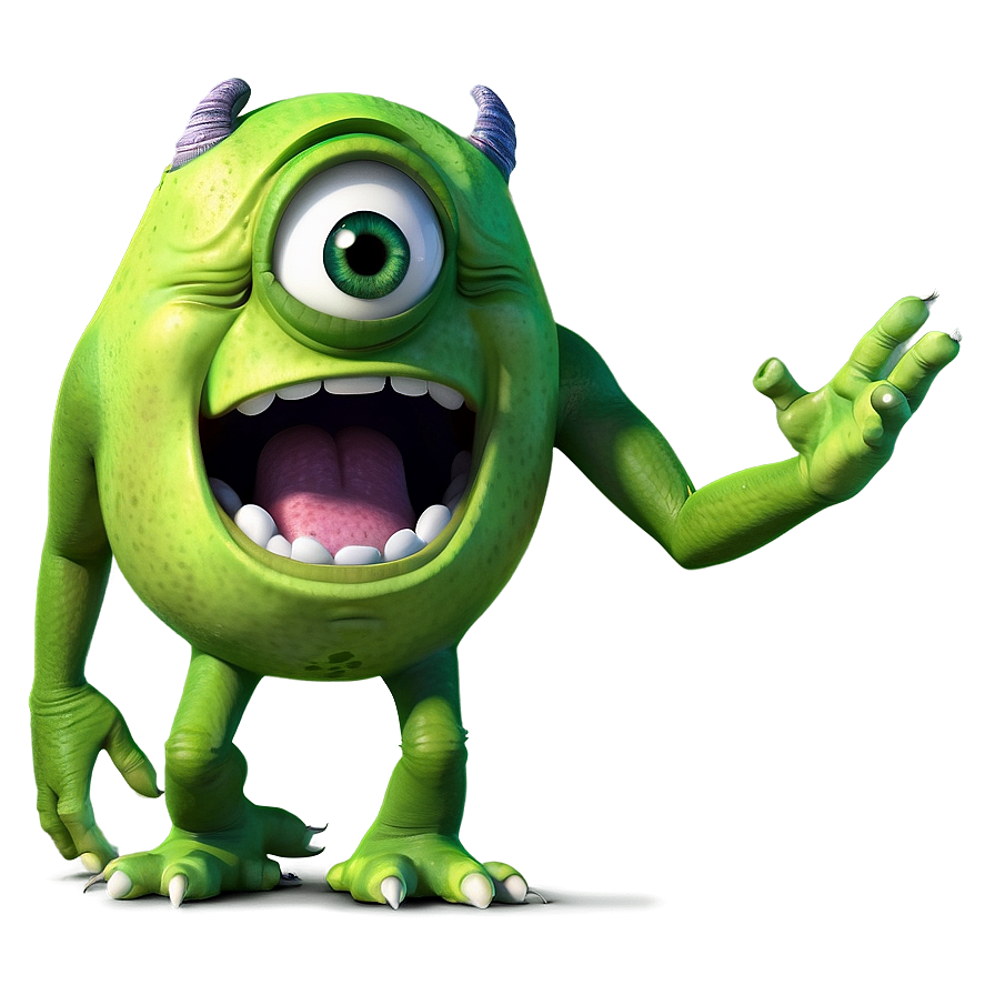 Mike Wazowski With Microphone Png Yjc PNG Image