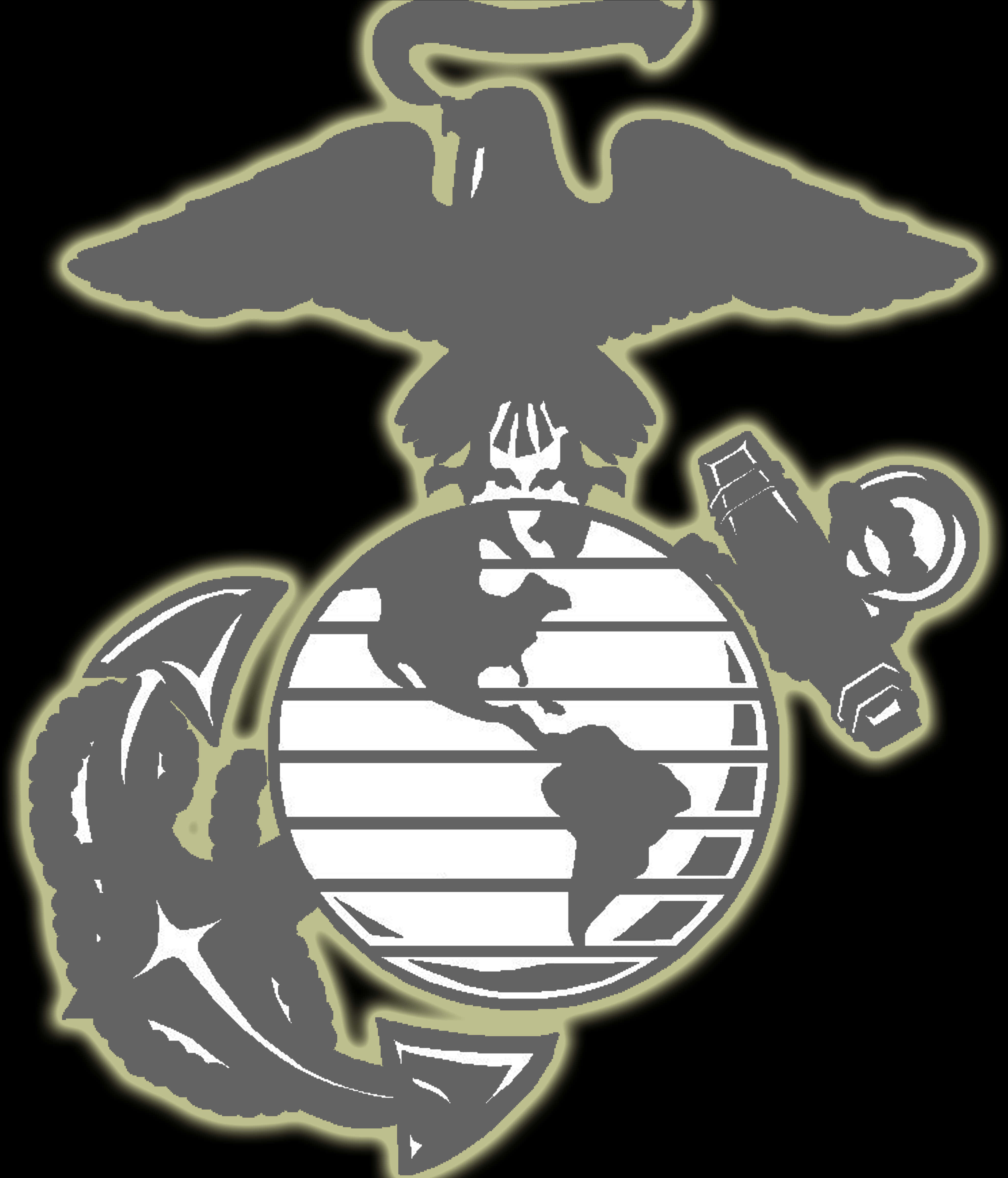 Military Eagleand Globe Emblem PNG Image