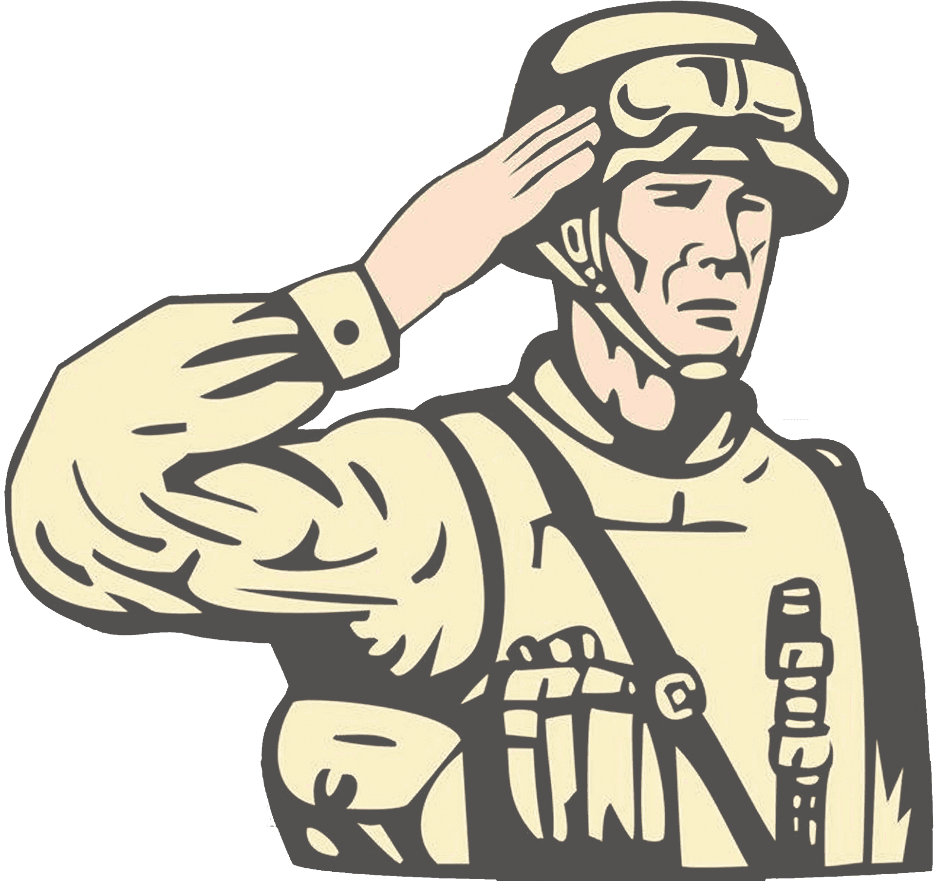 Military Salute Illustration PNG Image