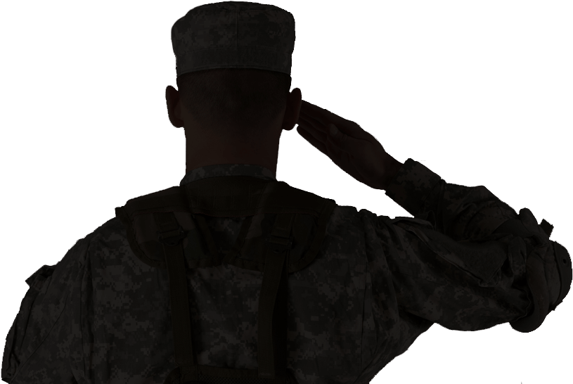 Military Salute Silhouette PNG Image