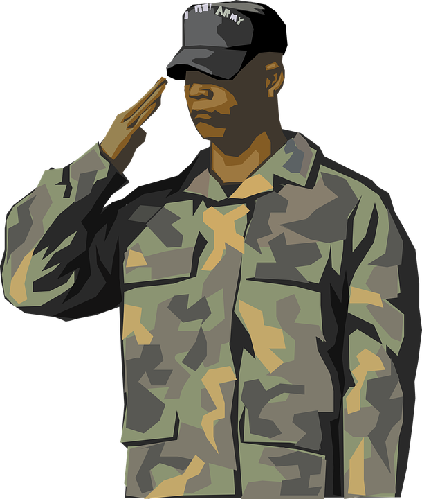 Military Salute Vector Illustration PNG Image