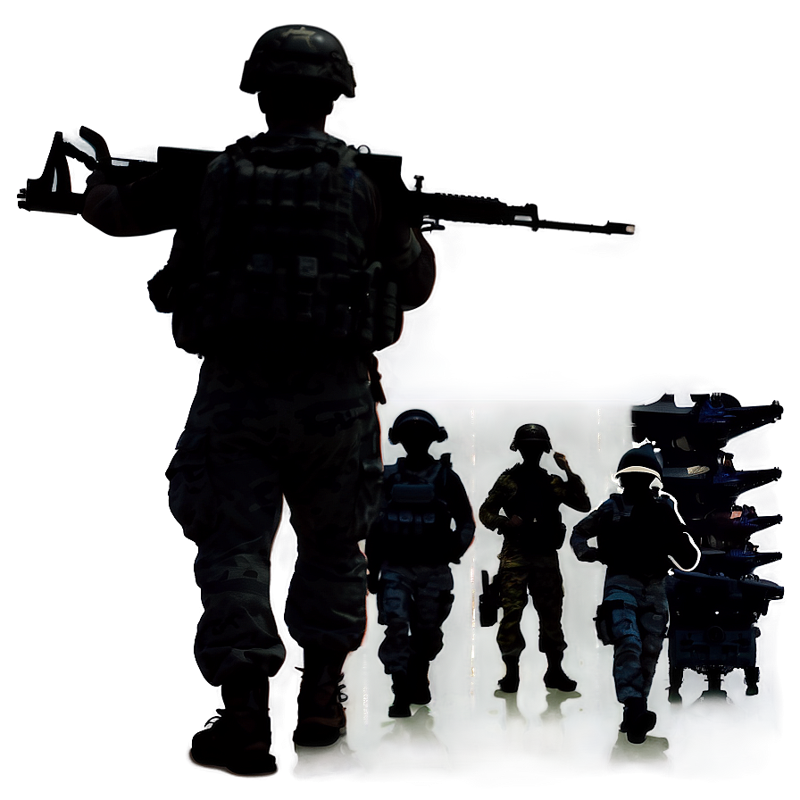 Military Silhouette Png Enw PNG Image