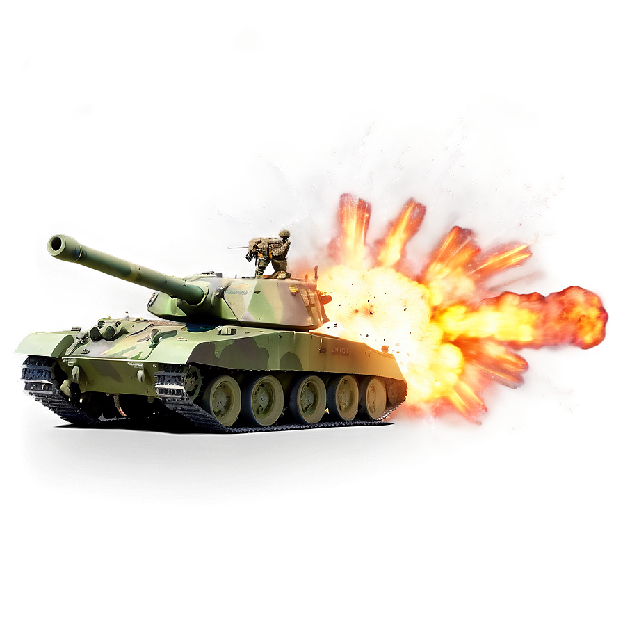 Military Tank Shell Explosion Png Vxw PNG Image