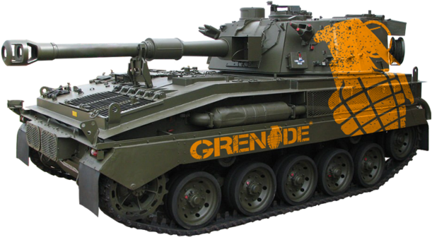 Military Tank Side View PNG Image