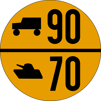 Military Vehicle Weight Limit Sign PNG Image