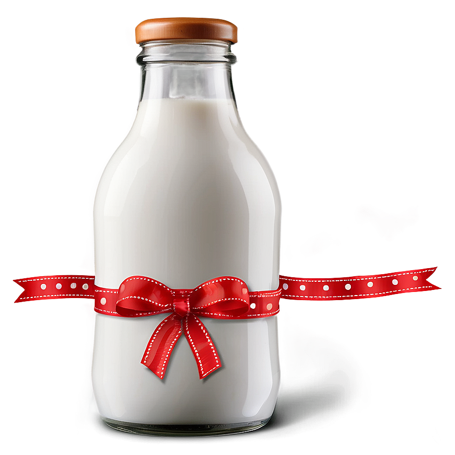 Milk Bottle With Ribbon Png Snq7 PNG Image