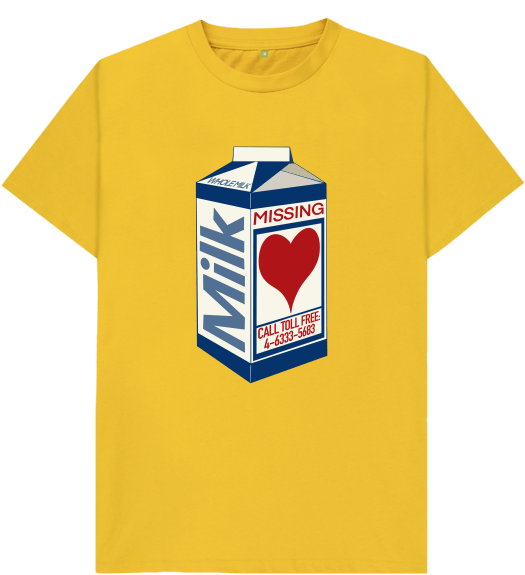 Milk Carton Missing Graphic Tshirt PNG Image