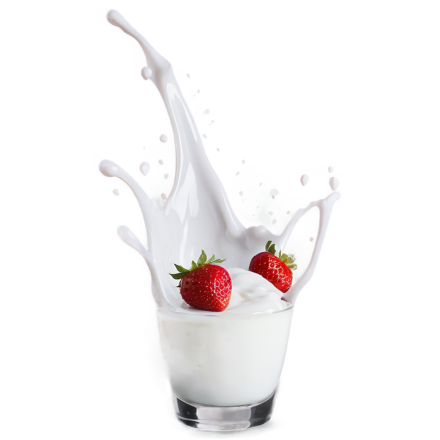 Milk Splash With Strawberries Png 05252024 PNG Image