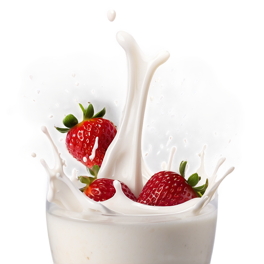 Milk Splash With Strawberries Png 39 PNG Image