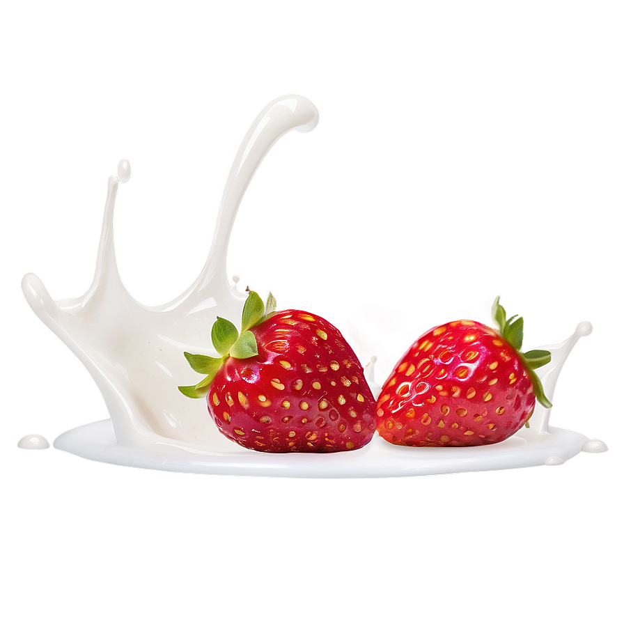 Milk Splash With Strawberries Png 52 PNG Image