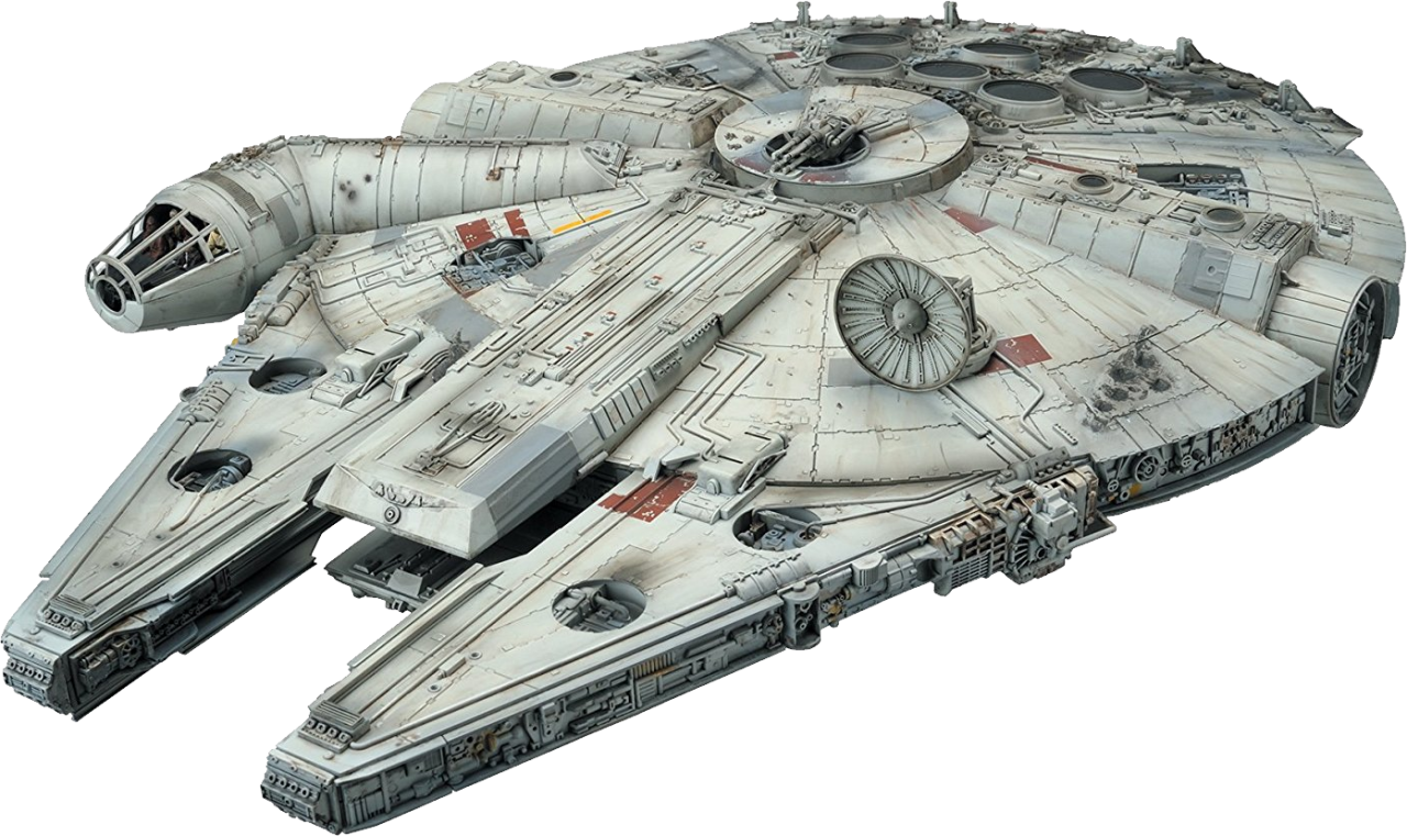 Millennium Falcon Star Wars Spaceship PNG Image