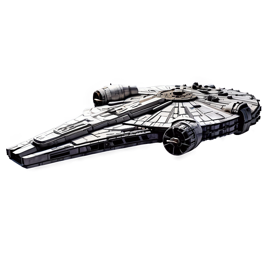 Millennium Falcon With Characters Png Phq PNG Image