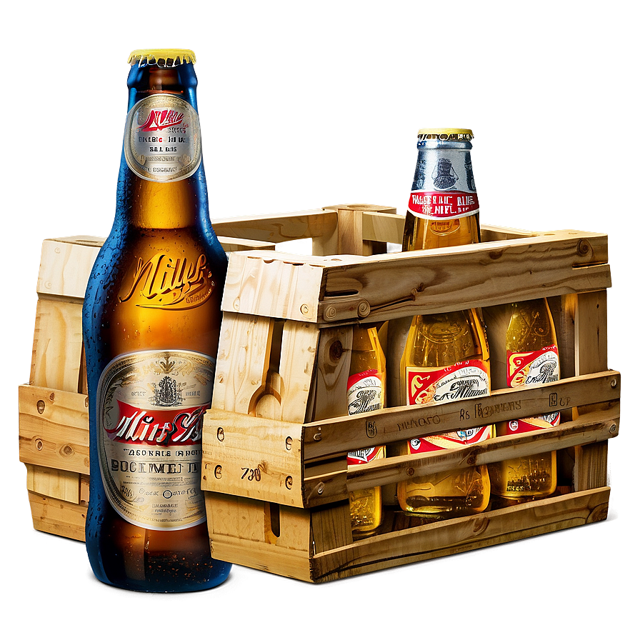 Miller High Life Wooden Crate Png 90 PNG Image