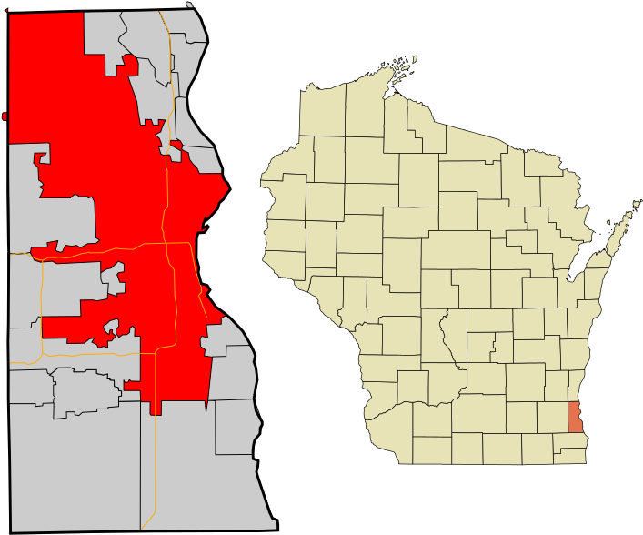 Milwaukee County Map Wisconsin PNG Image