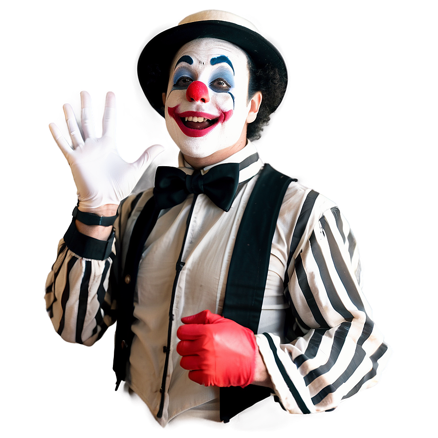 Mime Clown Emoji Png Paj PNG Image