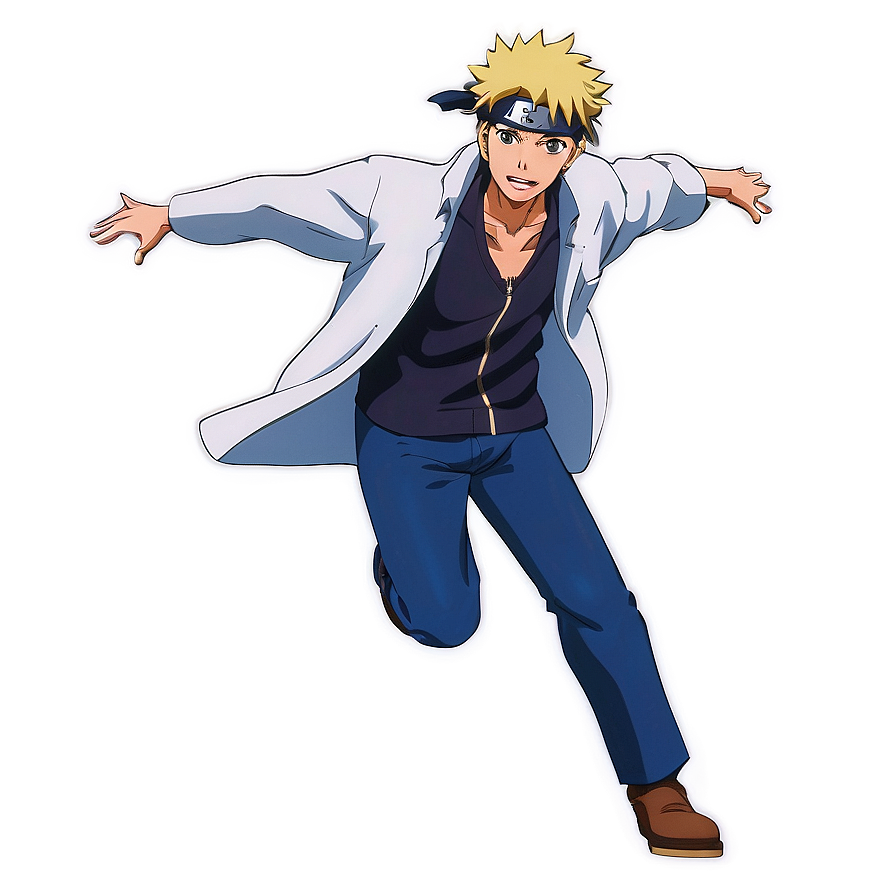 Minato In Action Scene Png Urt PNG Image